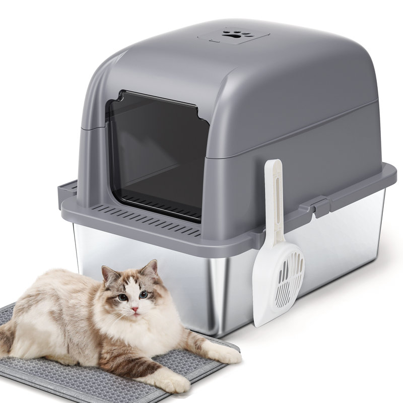 Metal cat litter pan best sale